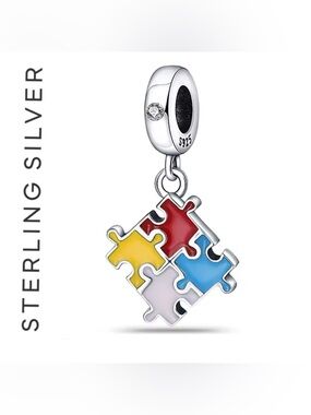 🌟 S925 Sterling Silver Puzzle Charm